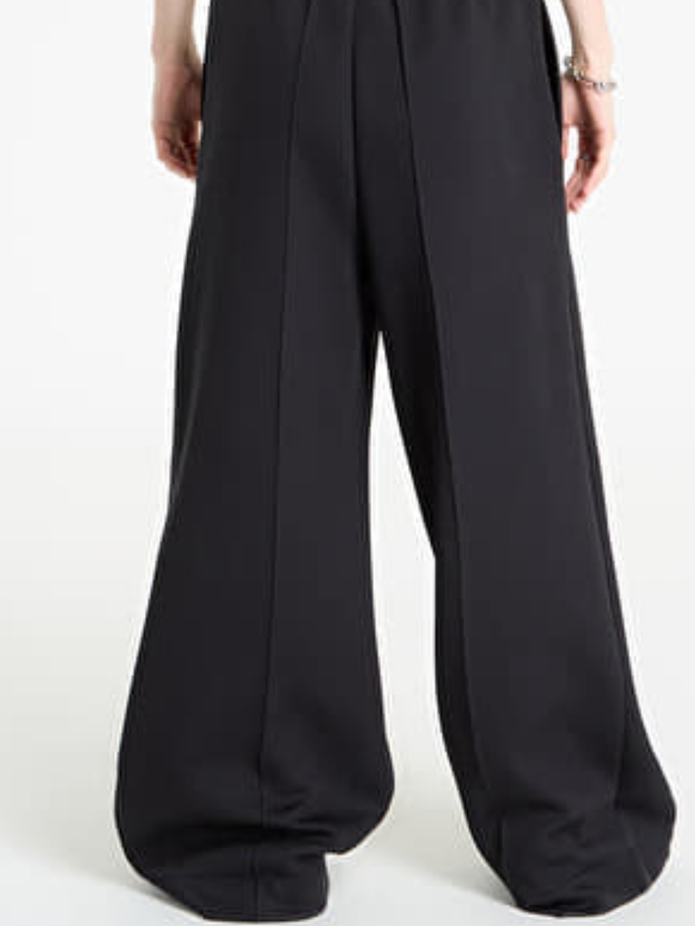 Adidas Off-Placed 3 Stripe Wide-Leg Black on Black Pants, New! Sz XS - Picture 3 of 14